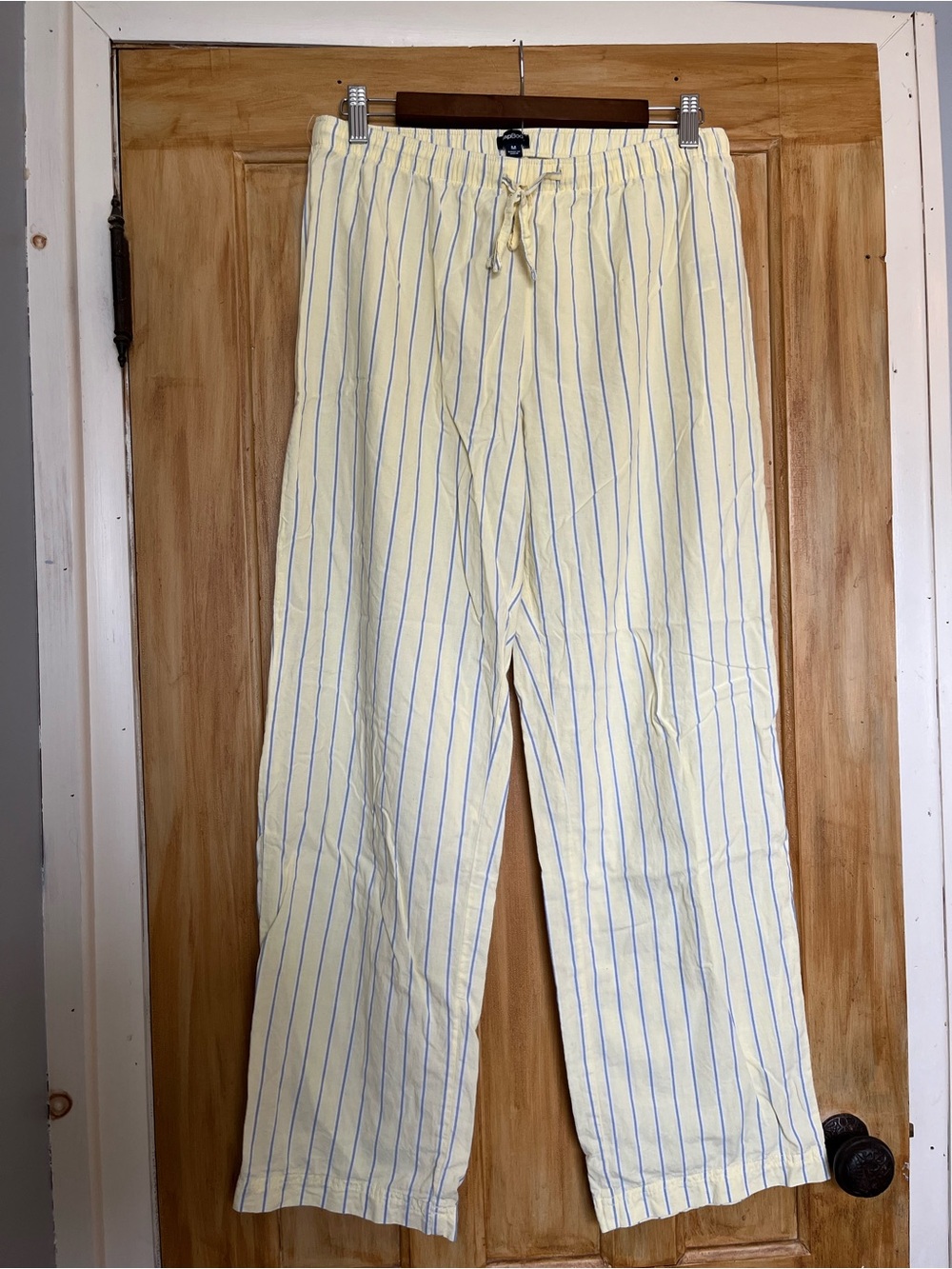 GapBody Light Yellow Striped Drawstring Pajama Pants